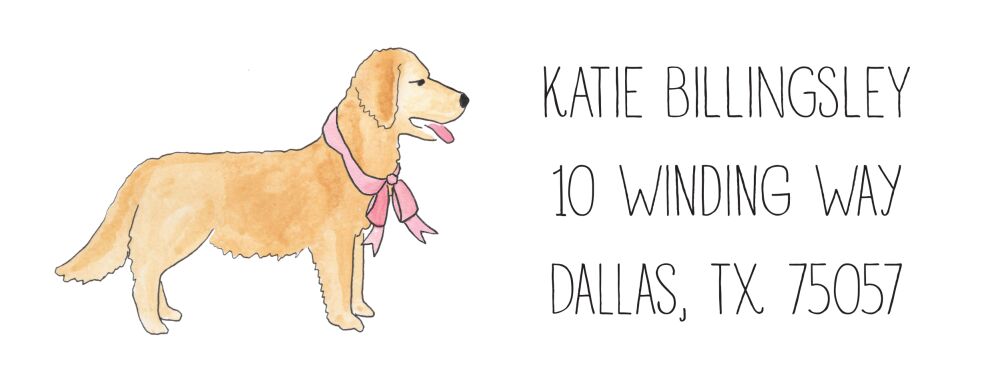 Furry Friends With Bows Return Address Sticker - Click Personalize to Choose from Different Animals
