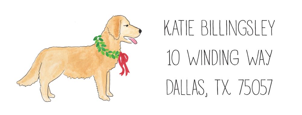 Furry Friends With Wreaths Return Address Sticker - Click Personalize to Choose from Different Animals
