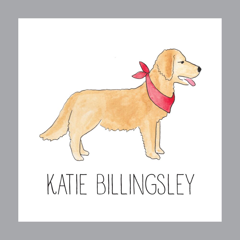 Furry Friends With Bandanas Enclosure Card - Click Personalize to Choose from Different Animals