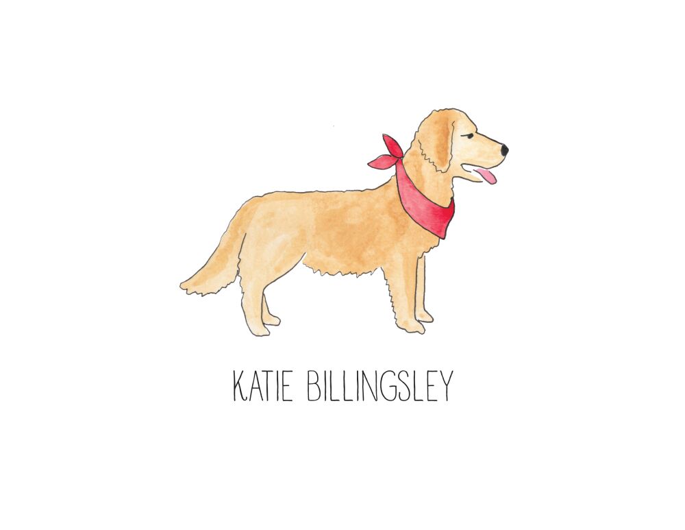 Furry Friends With Bandanas Folded Note - Click Personalize to Choose from Different Animals