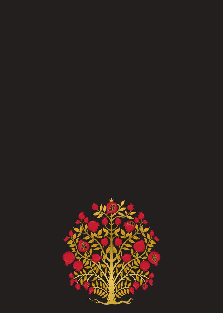Red & Gold Tree of Life Invitation