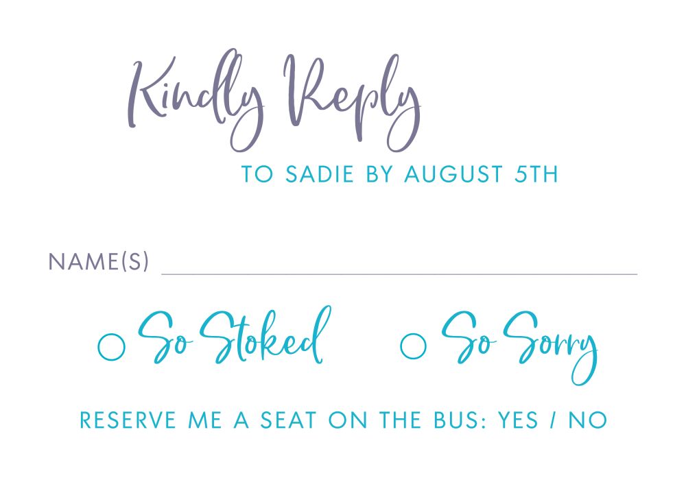 Center of Attention Reply Card