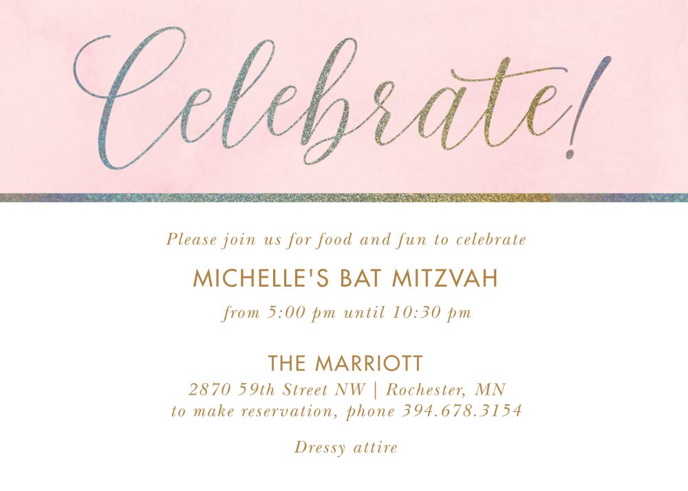 Celebrate! Elegant Foil Invitation