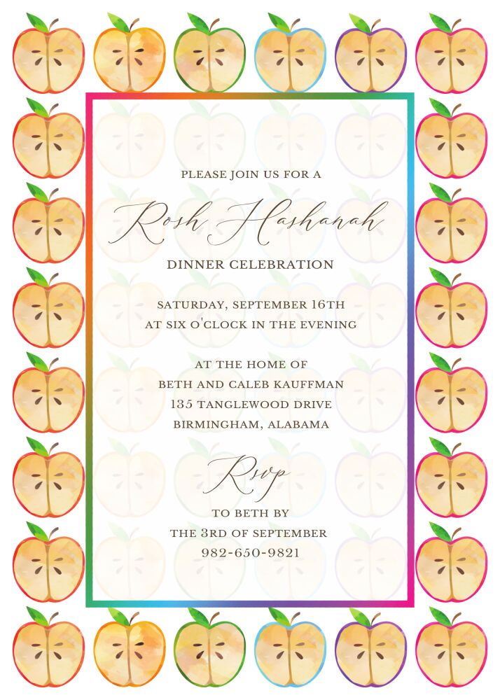 Apple Slices Greeting Card/Invitation