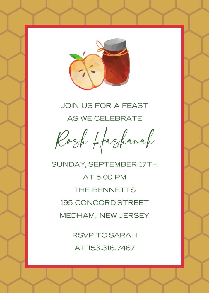 Honeycomb Greeting Card/Invitation