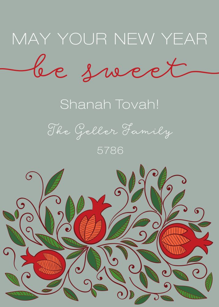 Sweet Sage New Year Greeting Card