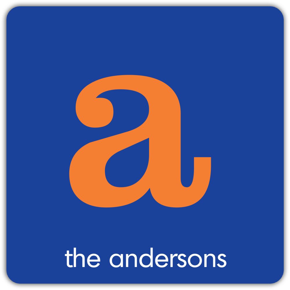 Favorite Colors Blue & Orange Personalized Coaster
