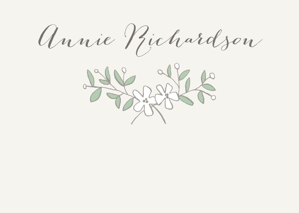 White Flowers Enclosure Card