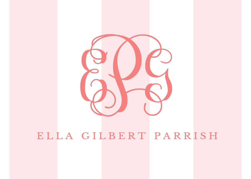 Broad Stripes Blush Enclosure Card