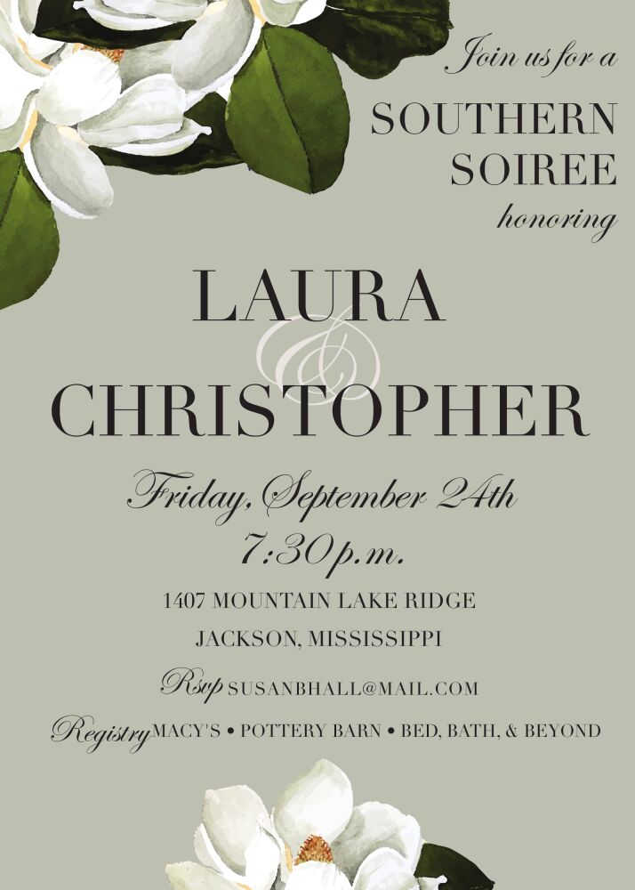 Magnolia Sage Invitation