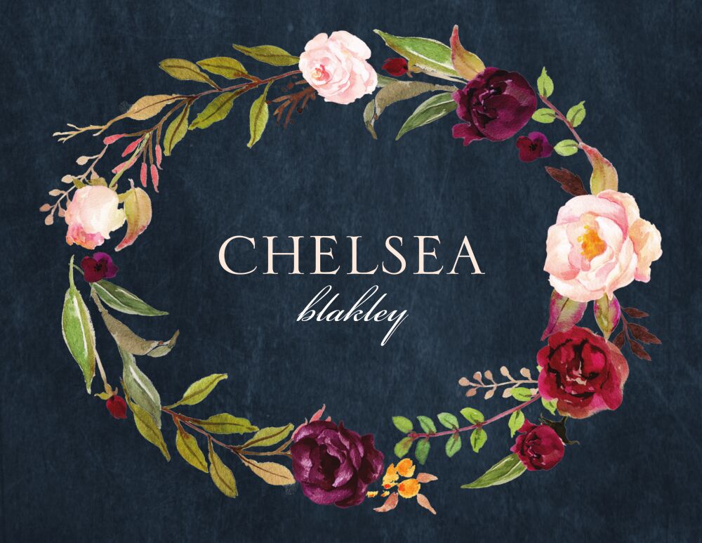 Merlot Bouquet Folded Note