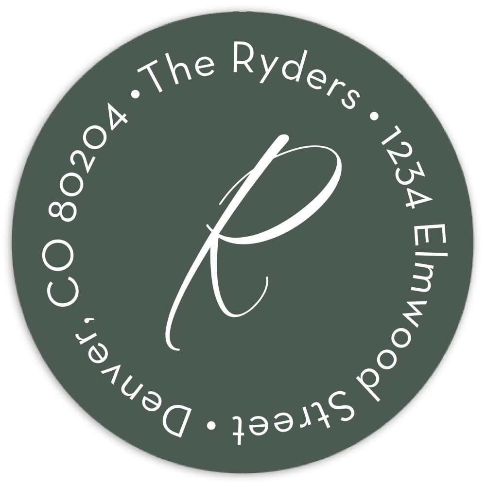 Simply Joyful Round Address Sticky