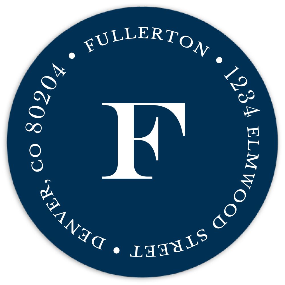 Family Frames Round Address Sticky