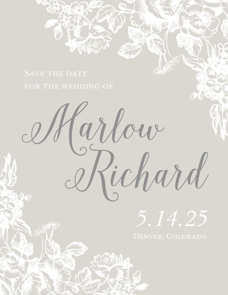 Cheri Amour Save The Date Card