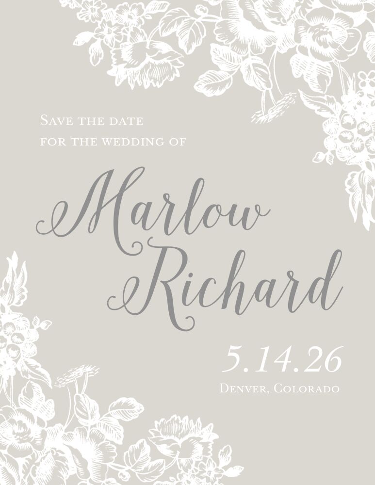 Cheri Amour Save The Date Card