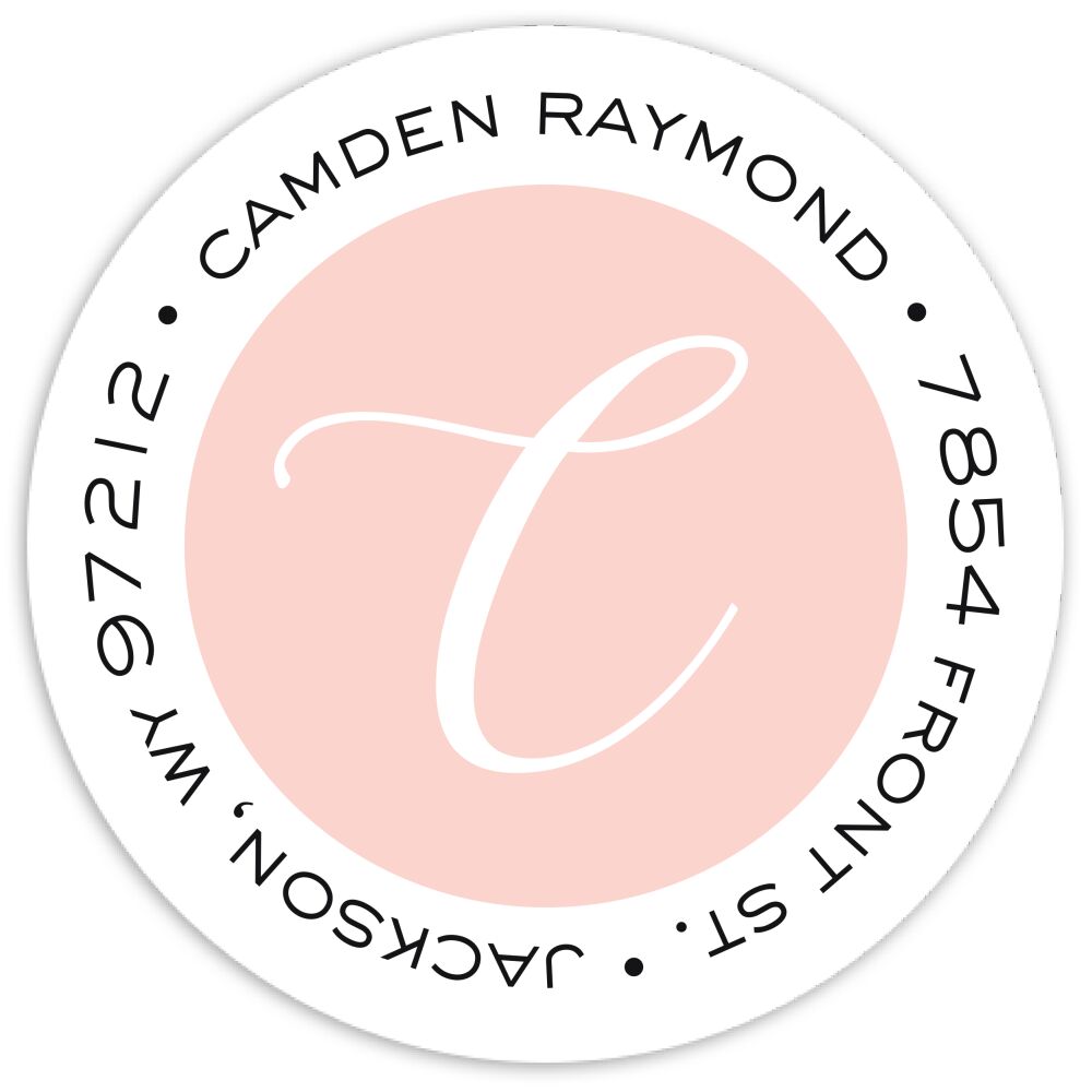 Scripted Salutation Round Address Sticky