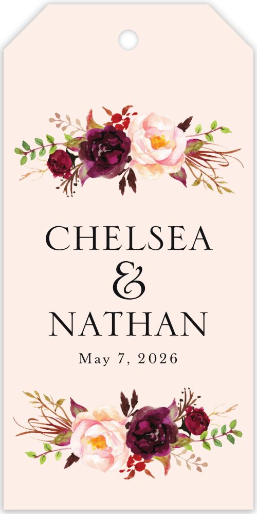 Merlot Bouquet Hanging Gift Tag