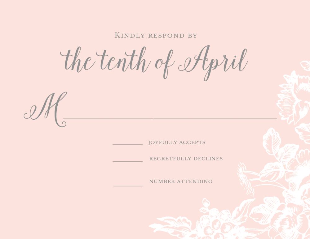 Cheri Amour Reply Card