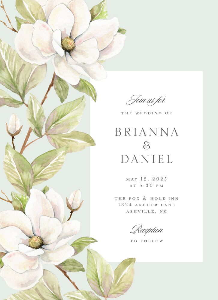 Carolina Magnolia Invitation