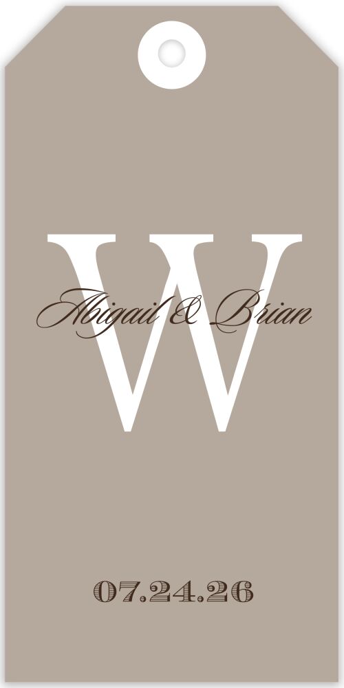 Taupe Hanging Gift Tag