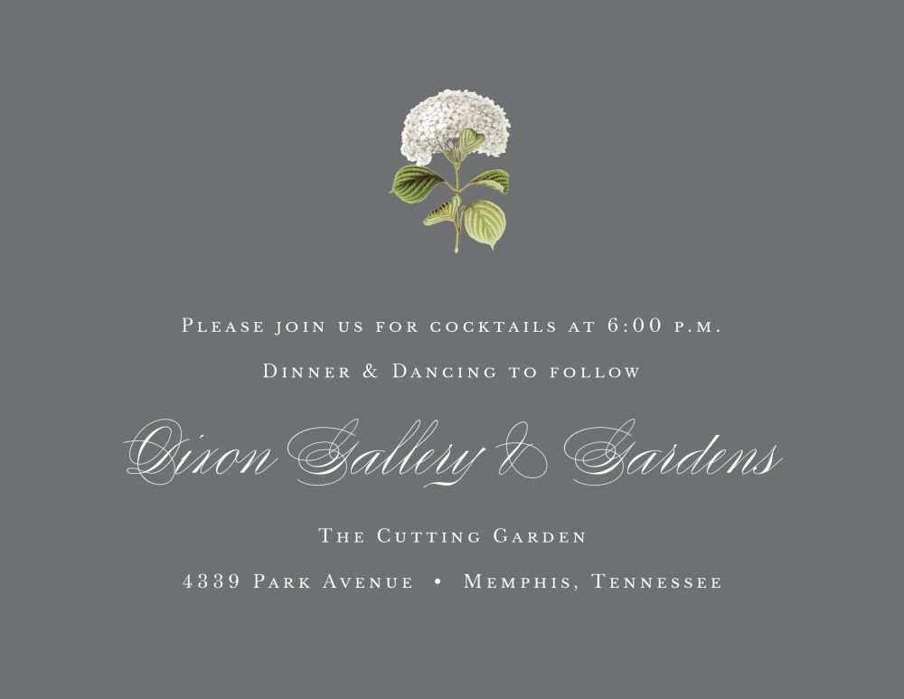 Modern Hydrangea Reception Card