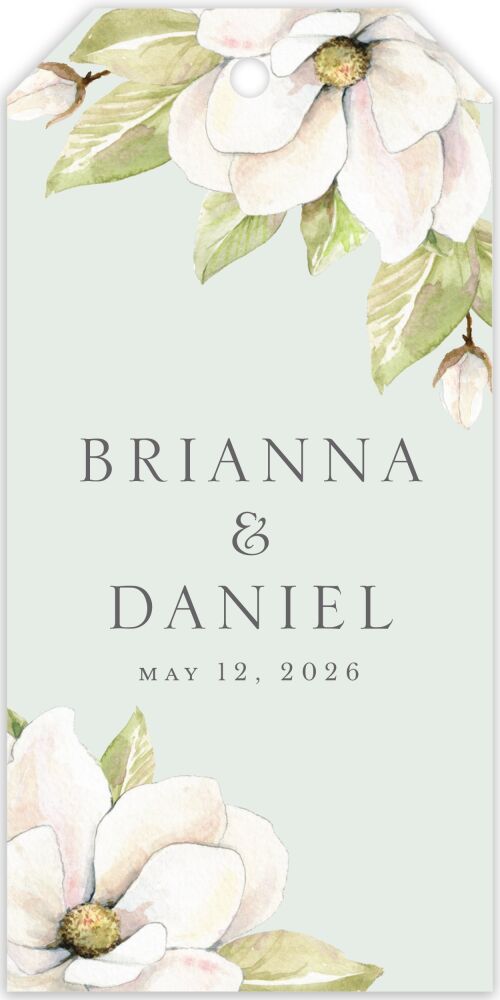 Carolina Magnolia Hanging Gift Tag