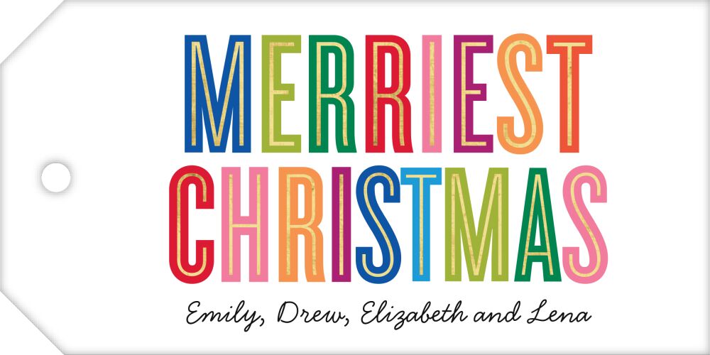 Christmas Colors Hanging Gift Tag