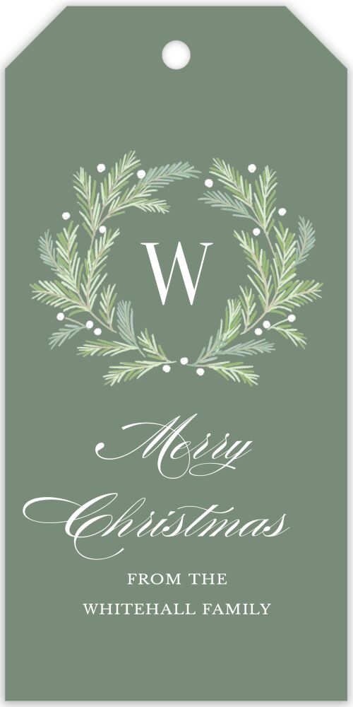 Rosemary Wreath Hanging Gift Tag