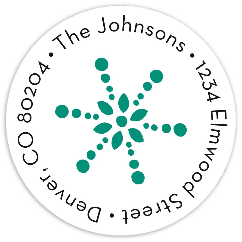 Colorful Moments Round Address Sticky