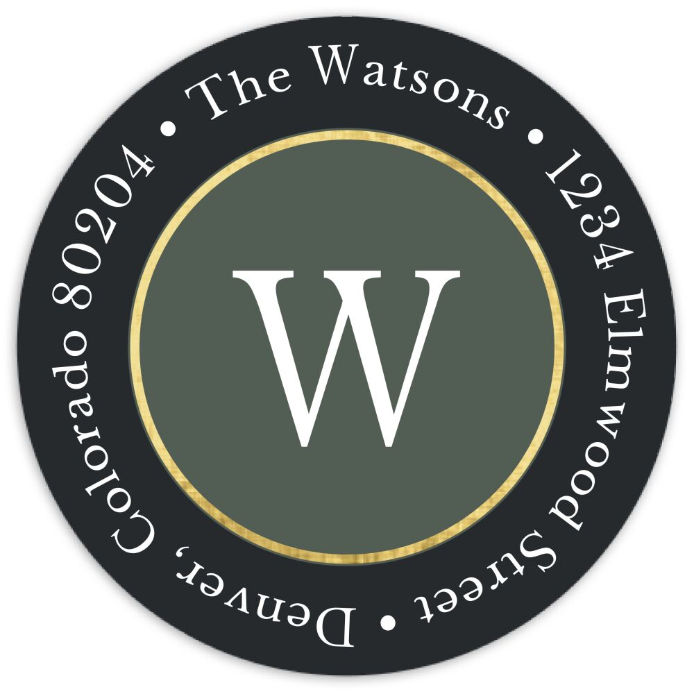 Pure Joy Round Address Sticky