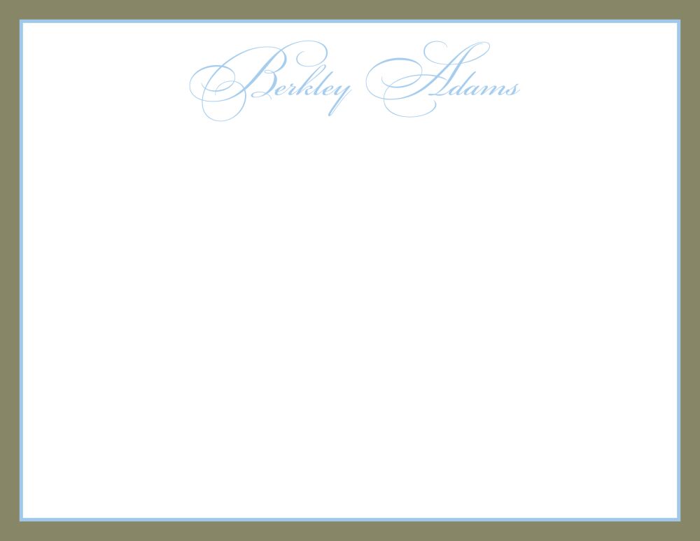 Elegant Baby Blue Flat Note