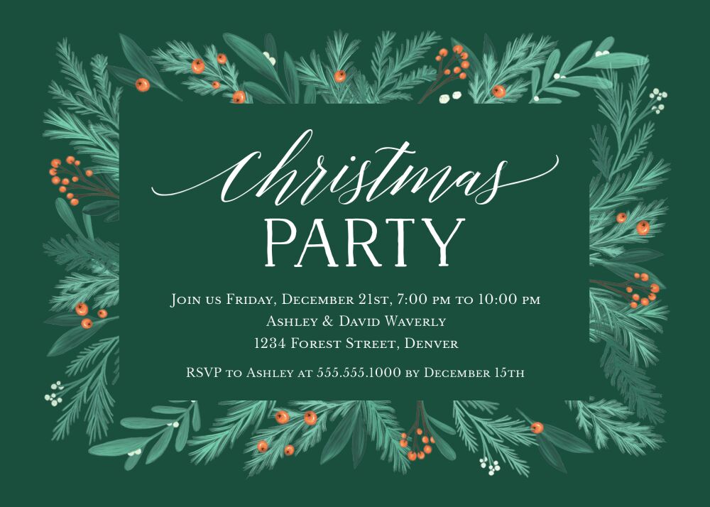 Festive Forest  Invitation