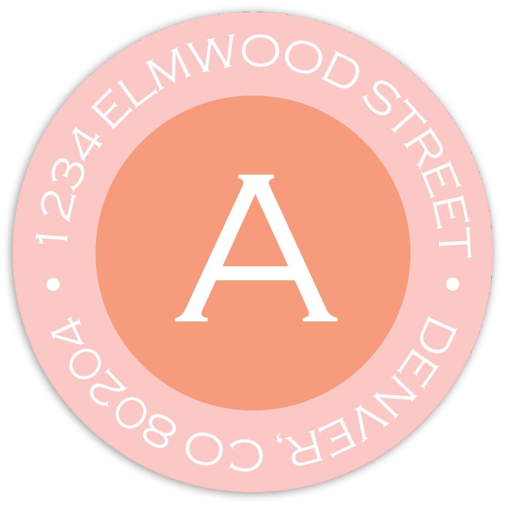 Playful Days Round Address Sticky