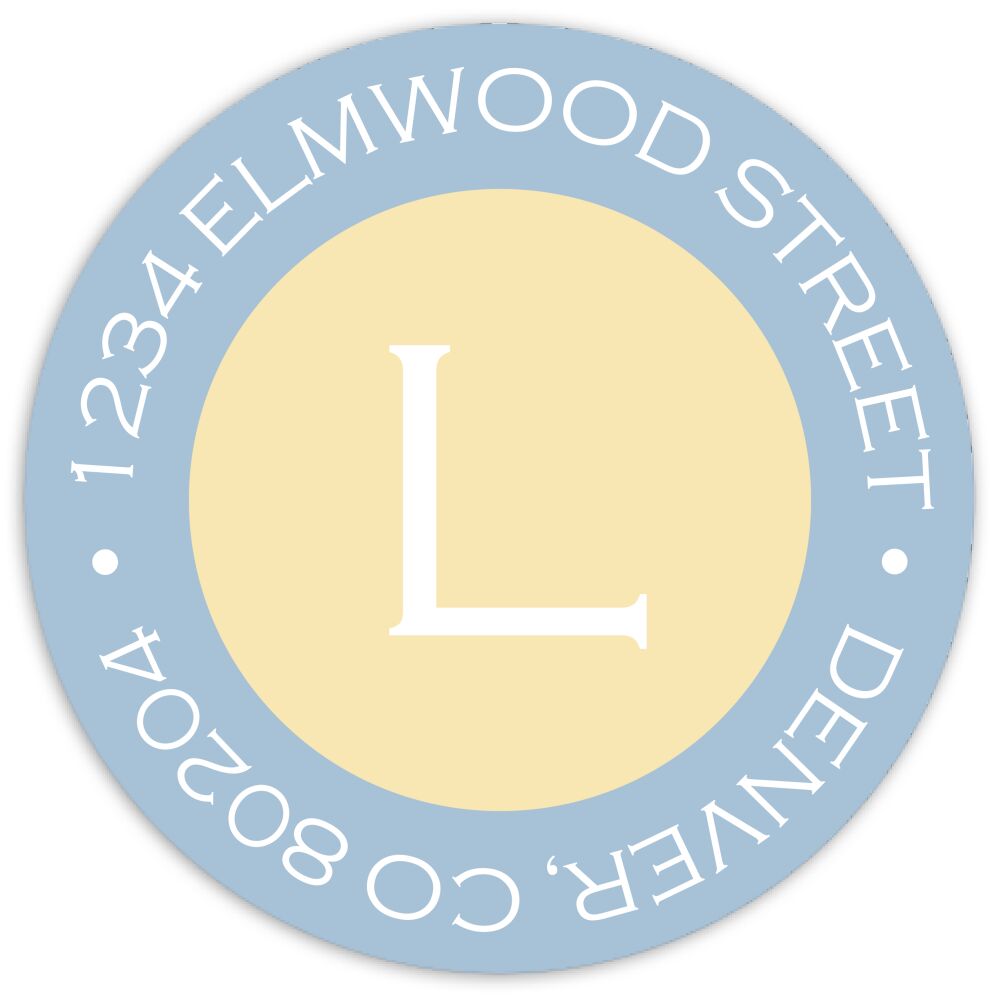 Playful Days Round Address Sticky