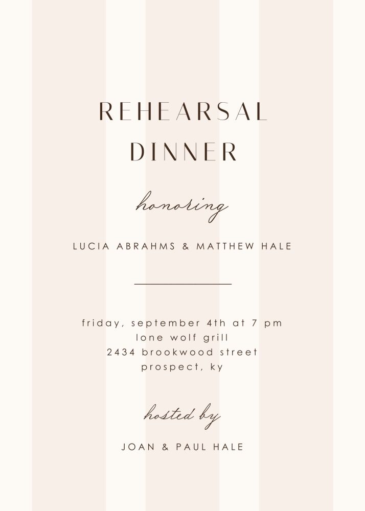 Tailor Made Invitation