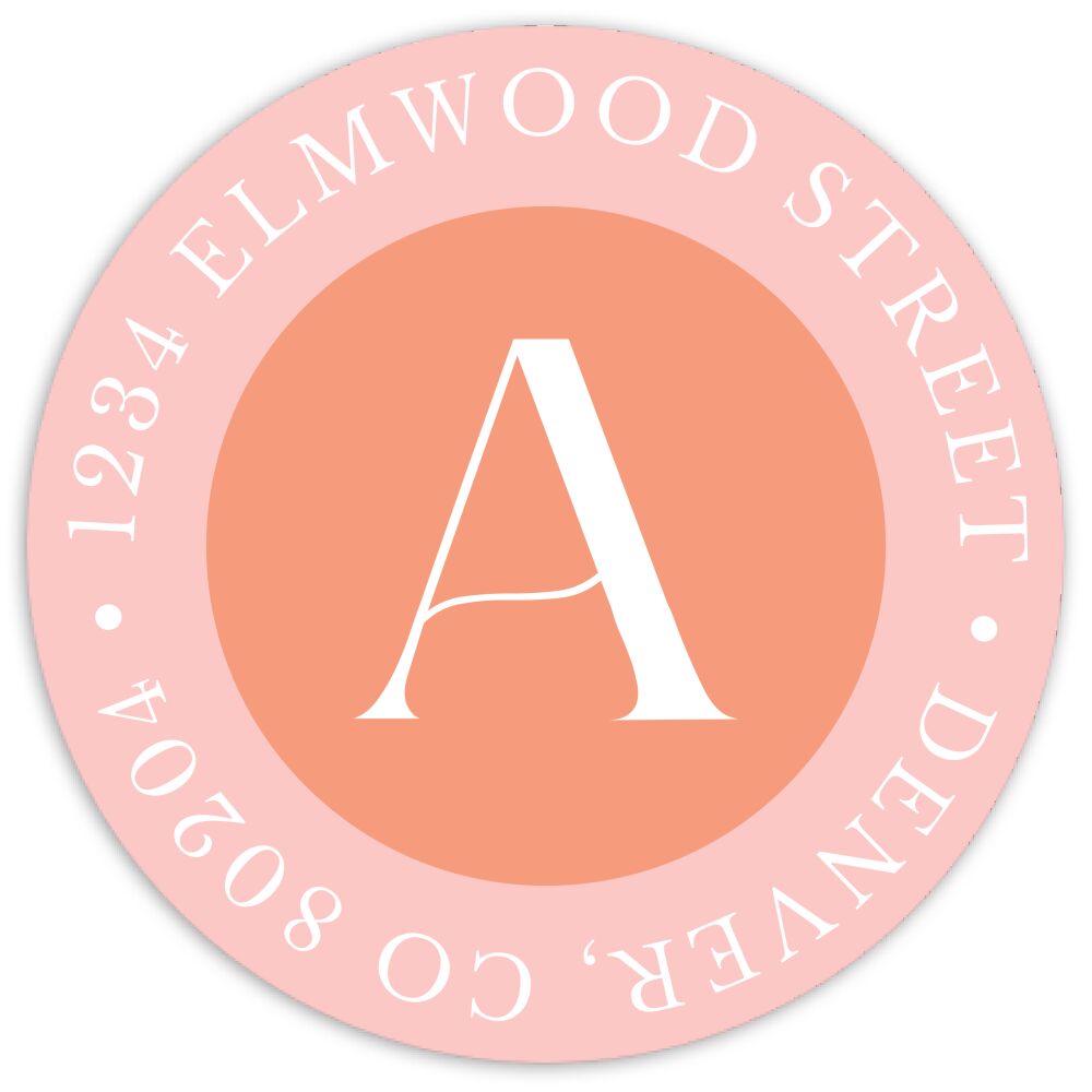 Playful Days Round Address Sticky