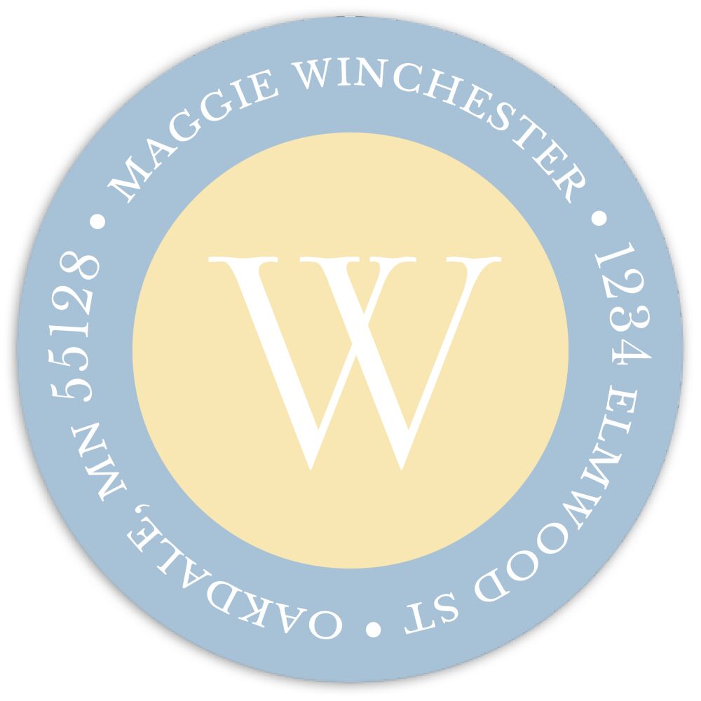 Playful Days Round Address Sticky