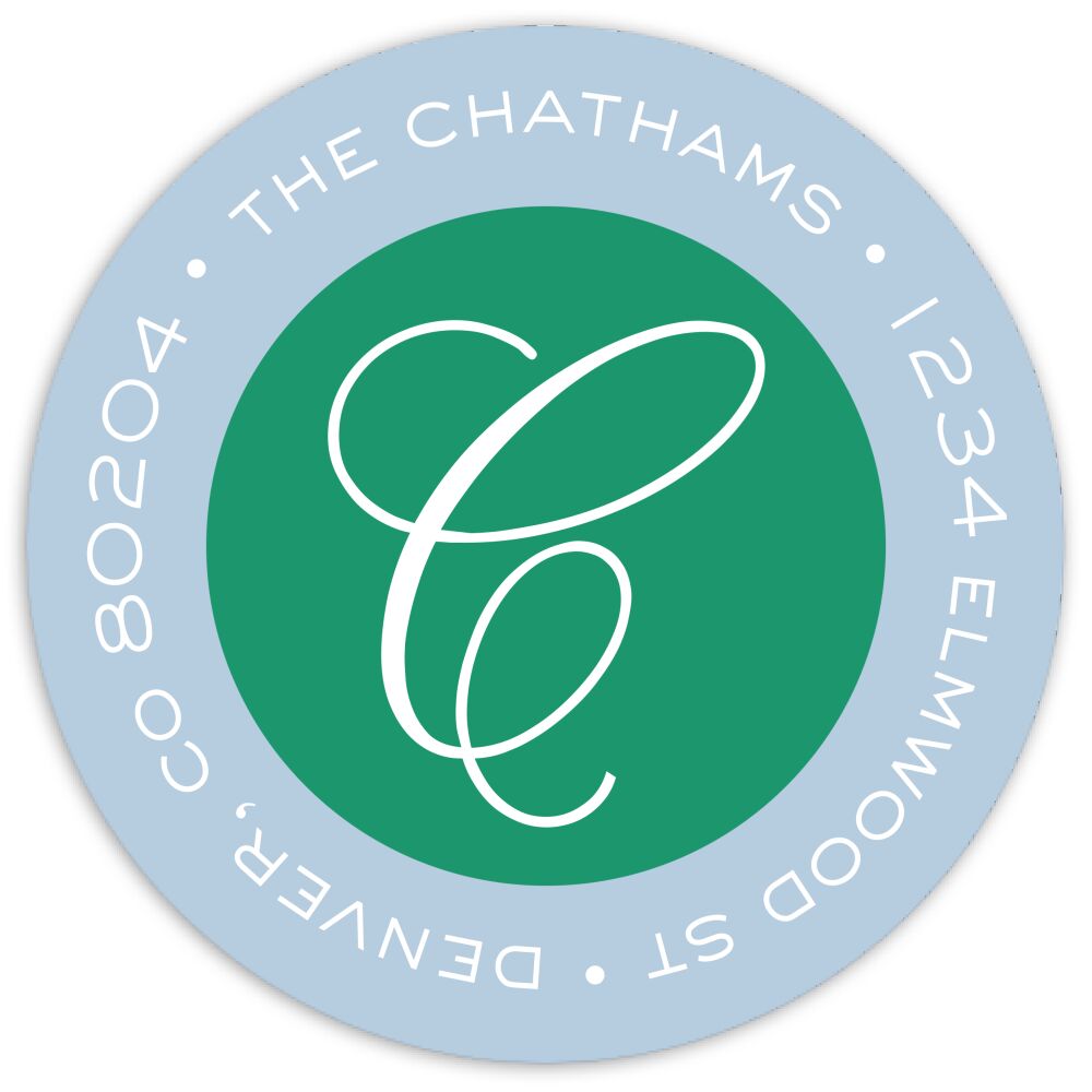 Playful Days Round Address Sticky