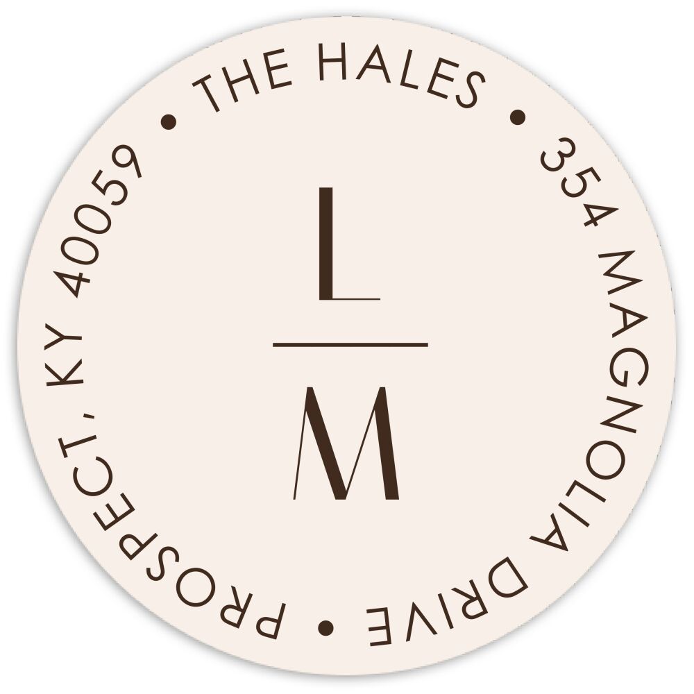 Tailor Made Round Address Sticky