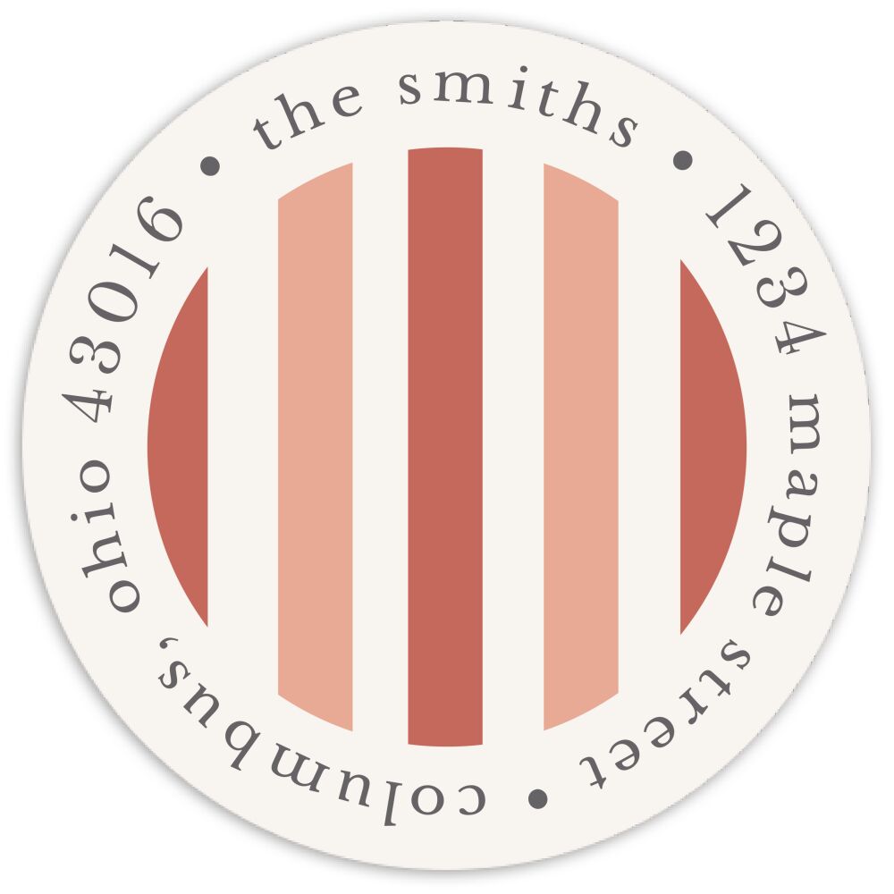 Resort Stripes Return Address Sticky