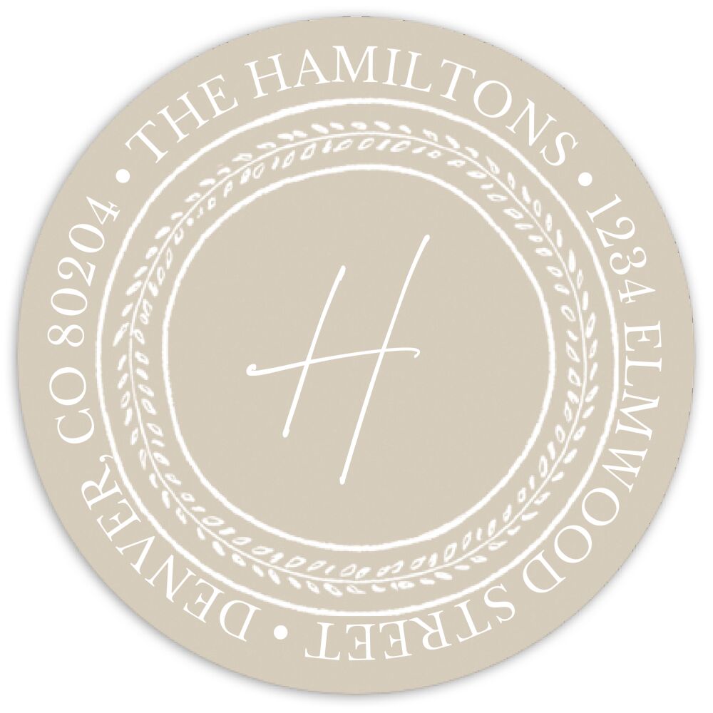 Bookcover Border Return Address Sticky