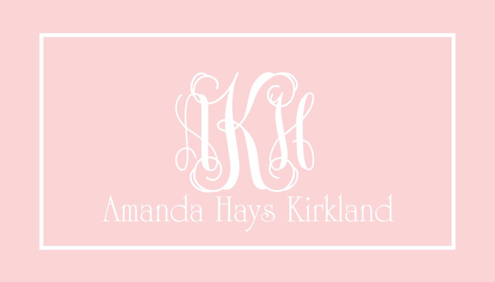 Pink Monogram Gift Sticker 