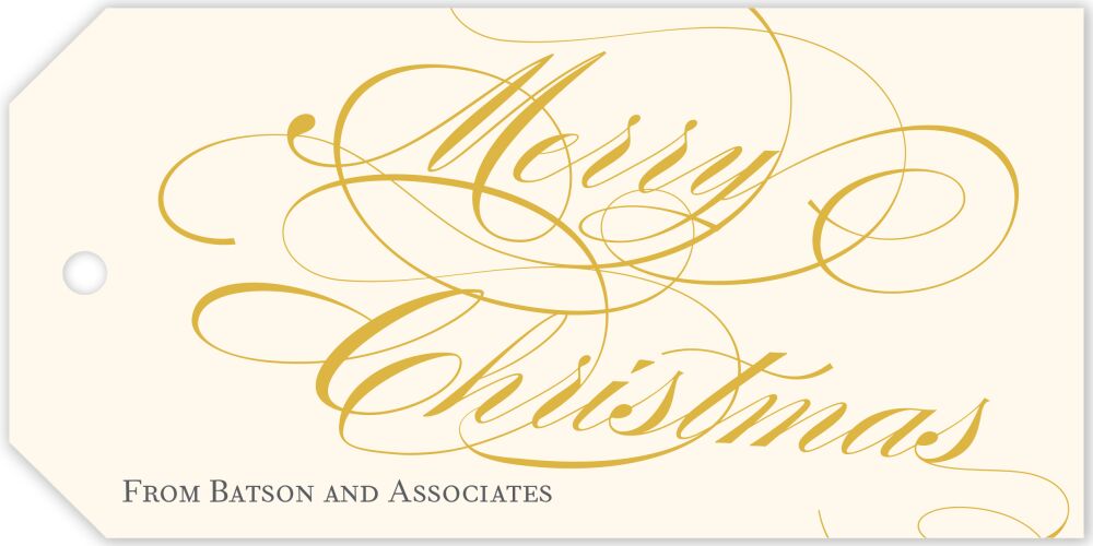 Intricate Merry Christmas Hanging Gift Tag