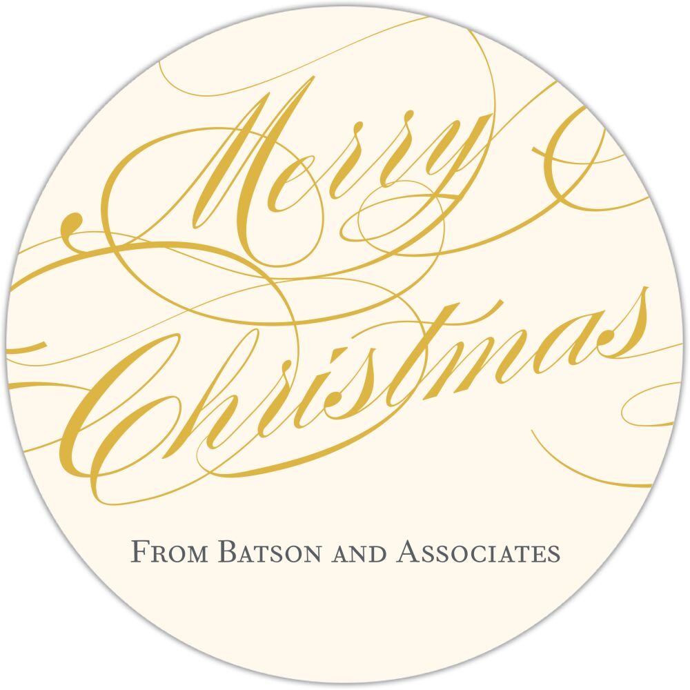 Intricate Merry Christmas Gift Sticker