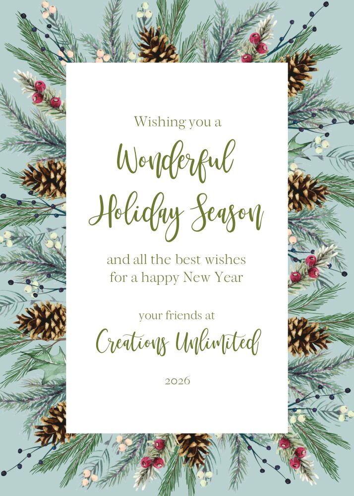 Winter Grove Greetings Holiday Greeting Card 