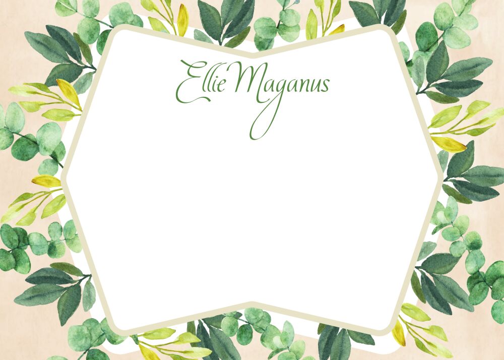 Lush Greenery Flat Note