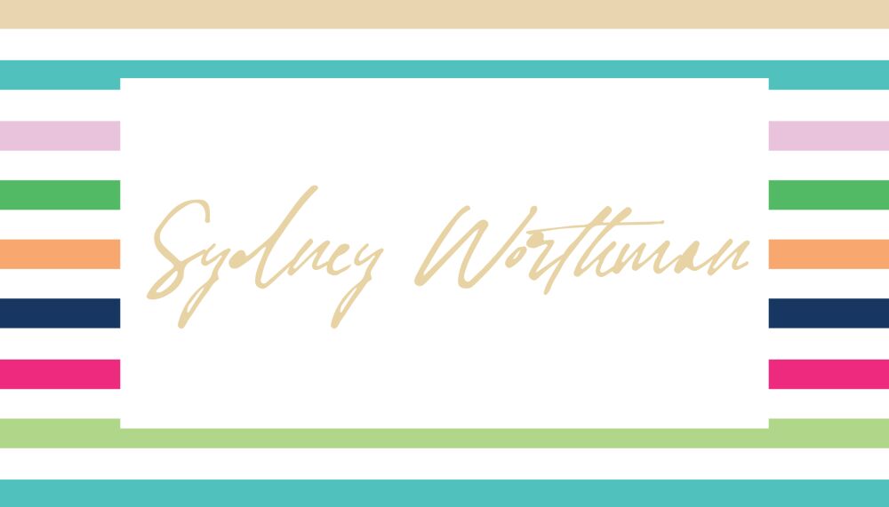 Colorful Stripes Enclosure Card