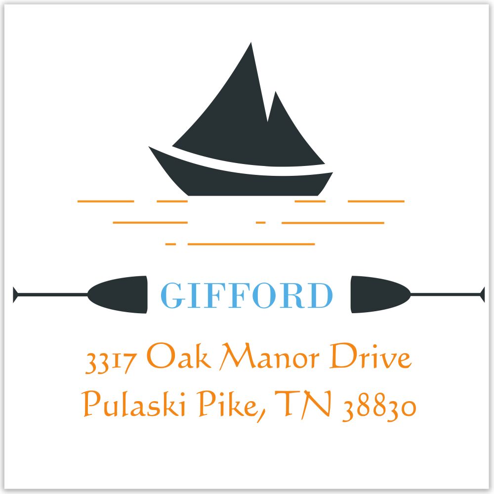 Lake Life Square Return Address Label