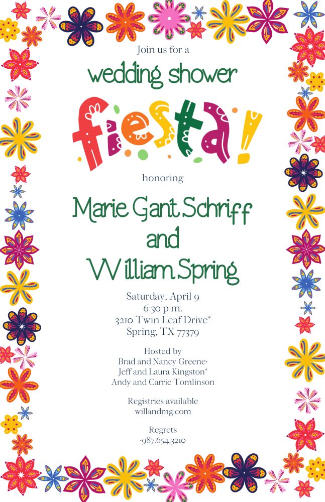 Fiesta Flowers Invitation