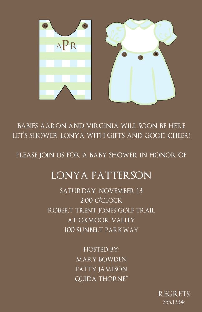 Twins shower invitation